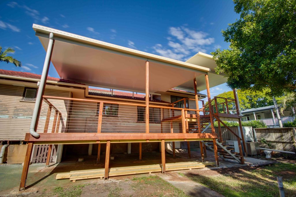 Patio Roof over a 2 level deck Brisbane