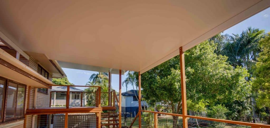 Flat Patio-roofing-over-deck-Diamond Patios Brisbane