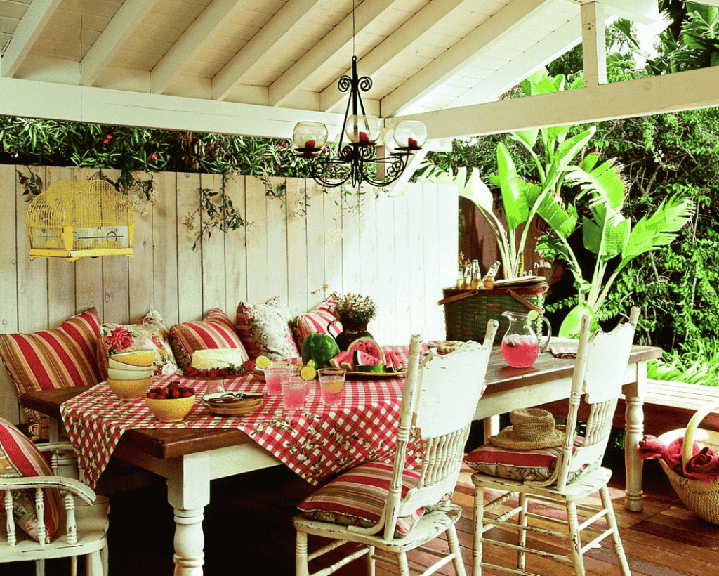 carport breakfast and lunch decorations